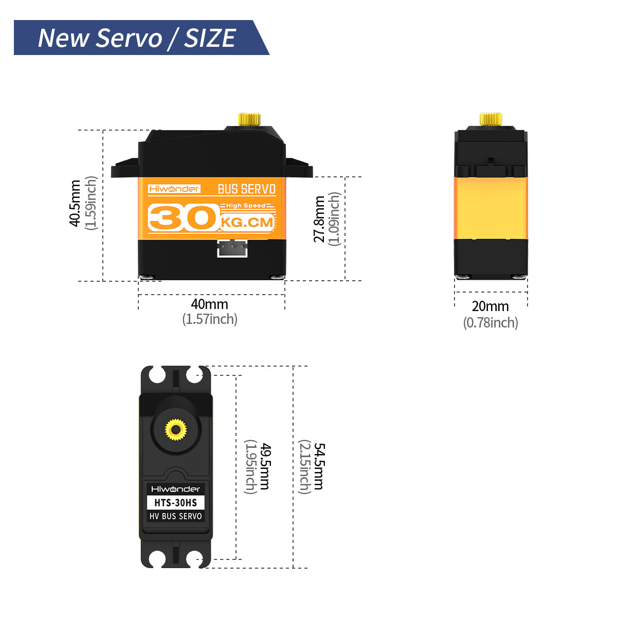 High-speed Serial Bus Servo HTS-30HS Strong Magnet 30KG and Large Torque  Dedicated to Four-legged Dog Robots